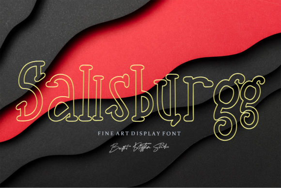 Sallsburgg: A Bold Outlined Display Font Review