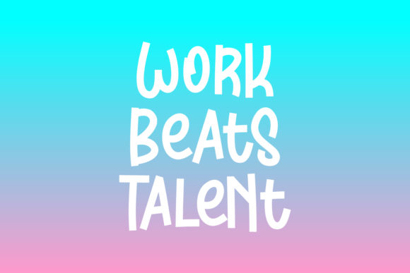 Work Beats Talent: A Premium Display Font for Branding